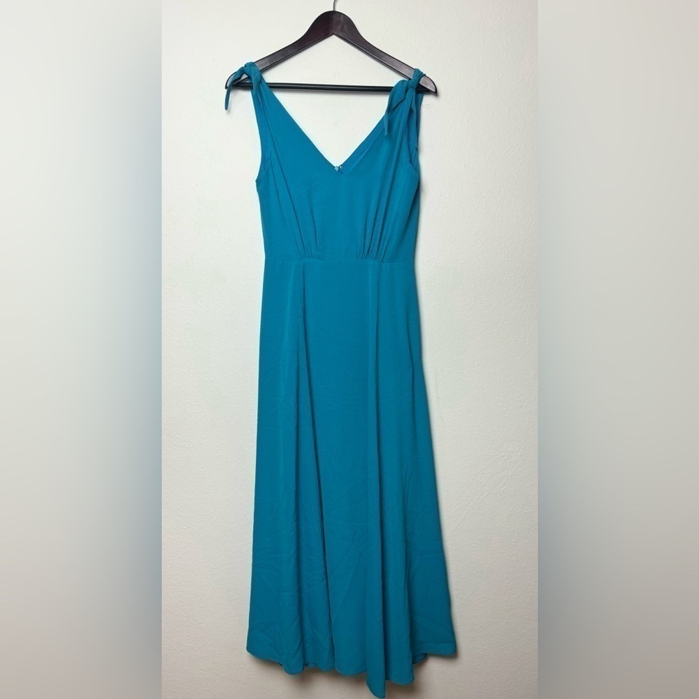 betsey johnson Womens Dress V Neck Size 4 Teal Cocktail Party Wedding Guest